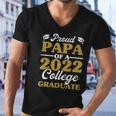 Proud Papa Of 2022 College Graduate Grandpa Graduation Men V-Neck Tshirt