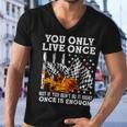 Racing You Only Live Once Men V-Neck Tshirt