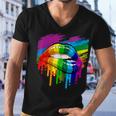 Rainbow Lips Lgbt Pride Month Rainbow Flag Men V-Neck Tshirt
