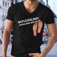 Reflexology Massage Therapist Reflexology Healing Soles Men V-Neck Tshirt