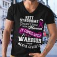 Rett Syndrome Doesnt Come With A Manual It Comes With A Warrior Who Never Gives Up Purple Ribbon Rett Syndrome Rett Syndrome Awareness Men V-Neck Tshirt