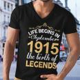 September 1915 Birthday Life Begins In September 1915 V2 Men V-Neck Tshirt