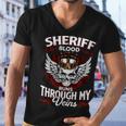 Sheriff Blood Runs Through My Veins Name Men V-Neck Tshirt