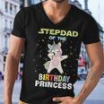 Stepdad Of The Birthday Unicorn Princess Men V-Neck Tshirt