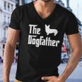 The Dogfather Gift For Corgi Lovers Dad Funny Corgi Men V-Neck Tshirt