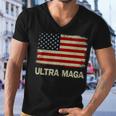 Ultra Maga United State Flag Men V-Neck Tshirt