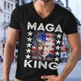 Ultra Mega King Trump Vintage American Us Flag Anti Biden Men V-Neck Tshirt