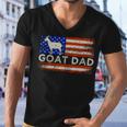Vintage American Flag Goat Animal Lover Goat Dad 4Th Of July Men V-Neck Tshirt