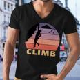 Vintage Retro Rock Climber 174 Shirt Men V-Neck Tshirt