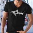 Vintage Shark Silhouette Hammerhead Shark Tiger Shark Heart 158 Trending Shirt Men V-Neck Tshirt