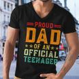 Vintage Thirteen Retro Proud Dad Of An 544 Shirt Men V-Neck Tshirt