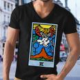 Wait Is This Pixel Art Tarot Yellow - Major Arcana The Lovers Design For Stickers And Men V-Neck Tshirt