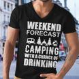 Weekend Forecast Camping With A Chance 21 Shirt Men V-Neck Tshirt