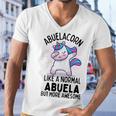 Abuelacorn Funny Unicorn Dabbing Gift Like A Normal Abuela But More Awesome Men V-Neck Tshirt