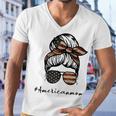 American Mom Great American Flag Sunglasses Mom Mothers Day Men V-Neck Tshirt