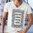 Black White Gothic Medieval Men V-Neck Tshirt