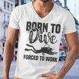 Born To Dive Forced To Work Men V-Neck Tshirt