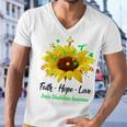 Brain Disabilities Awareness Faith Hope Love Men V-Neck Tshirt