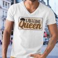 Caffeine Queen Graphic Shirt Design Men V-Neck Tshirt