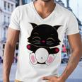 Cat Cut Cat Cat Lovers Black Cat Funny Cat Birthday Cat Gift Cat Danger Kitty V2 Men V-Neck Tshirt