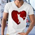 Cat Heart Shirt Cat Lovers Valentine Day Gifts For Couple Men V-Neck Tshirt