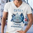 Cute Axolotl Facing Extinction Men V-Neck Tshirt