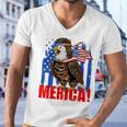 Eagle American Flag Usa Flag Mullet Eagle 4Th Of July Merica Men V-Neck Tshirt