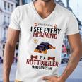 First Thing See Every Morning Is A Rottweiler Who Loves Me Men V-Neck Tshirt