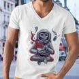 Funny Astronaut Monkey Ramen V2 Men V-Neck Tshirt