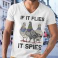 Funny Birds Pun Pigeon If It Flies It Spies Birds Are Liars Men V-Neck Tshirt