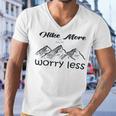 Funny Hiking Hike More Worry Less Gift For Hikers Camping Nature Lover Gift Adventure Men V-Neck Tshirt