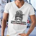 Girls Just Wanna Have Fundamental Human Rights Funny V3 Men V-Neck Tshirt