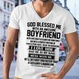 God Blessed Me With An Awesome Boyfriend Men V-Neck Tshirt