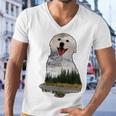 Golden Retriever Cute Puppy Men V-Neck Tshirt