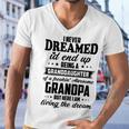 Granddaughter Of A Freakin Awesome Grandpa Men V-Neck Tshirt