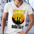 Hiking With My Puppy Good Day Men V-Neck Tshirt