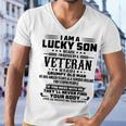 I Am A Lucky Son Because Im Raised By A Veteran V2 Men V-Neck Tshirt