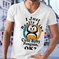 I Really Like Cute Baby Penguin Ok Men V-Neck Tshirt