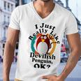 I Really Like Devilish Penguin Ok Men V-Neck Tshirt