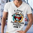 I Really Like Freezing Cold Penguin Ok Men V-Neck Tshirt