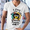 I Really Like Queen Penguin Ok Men V-Neck Tshirt