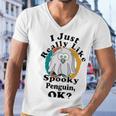 I Really Like Spooky Penguin Ok Men V-Neck Tshirt