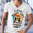 I Really Like Winter Penguin Ok Men V-Neck Tshirt