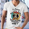 I Really Like Xmas In July Penguin Ok Men V-Neck Tshirt