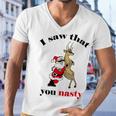 I Saw That You Nasty Red Santa Men V-Neck Tshirt