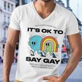 Its Ok To Say Gay Florida Lgbt Gay Pride Protect Trans Kids Men V-Neck Tshirt