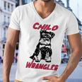 Miniature Schnauzer At Home Child Wrangler Multi Tasking Dog Men V-Neck Tshirt