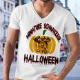 Miniature Schnauzer Halloween On All Hallows Night Men V-Neck Tshirt