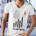 Official To The Moon Distressed Us Flag Stock Market Amc Gme Investor Cryptocurrency Investor Funny Men V-Neck Tshirt