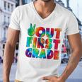 Peace Out First 1St Grade Graduation Last Day Of School Men V-Neck Tshirt